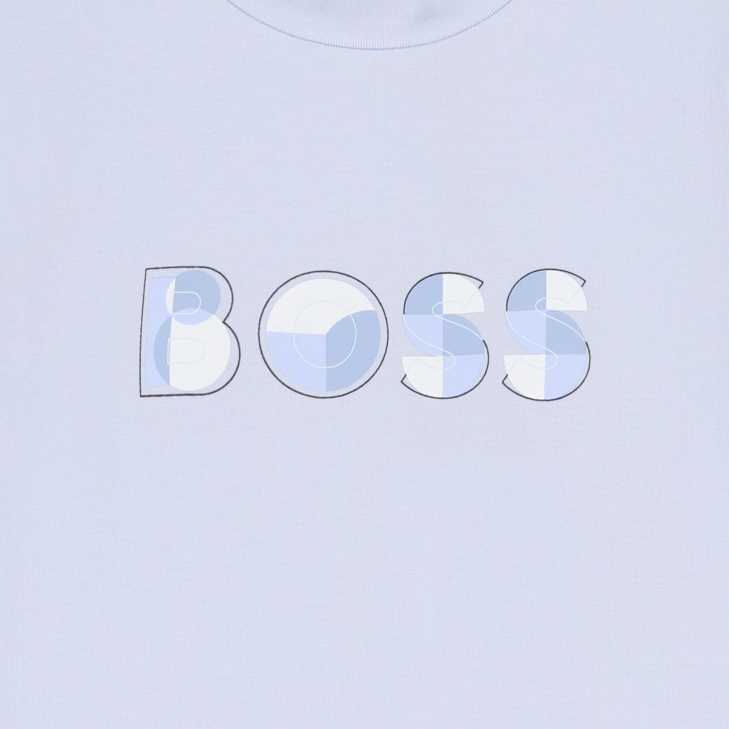 توب اولاد باكمام طويله للاولاد  بالشعار باللون الازرق , 2, hi-res