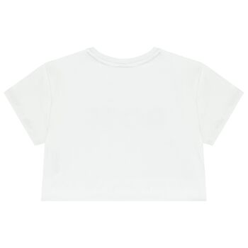 Girls White Logo T-Shirt