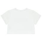 Girls White Logo T-Shirt, 1, hi-res