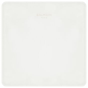 White & Yellow Logo Baby Blanket