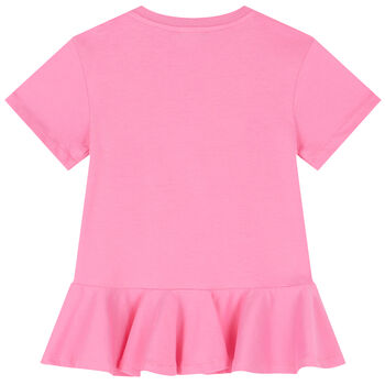 Younger Girls Pink Logo Dress