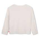Girls Ivory Sequin Bird Long Sleeve Top, 1, hi-res