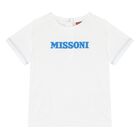 Younger Boys White Logo T-Shirt, 1, hi-res