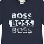 Boys Navy Blue Logo T-Shirt, 4, hi-res