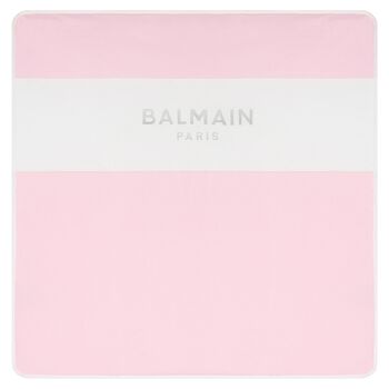 Baby Girls White & Pink Blanket