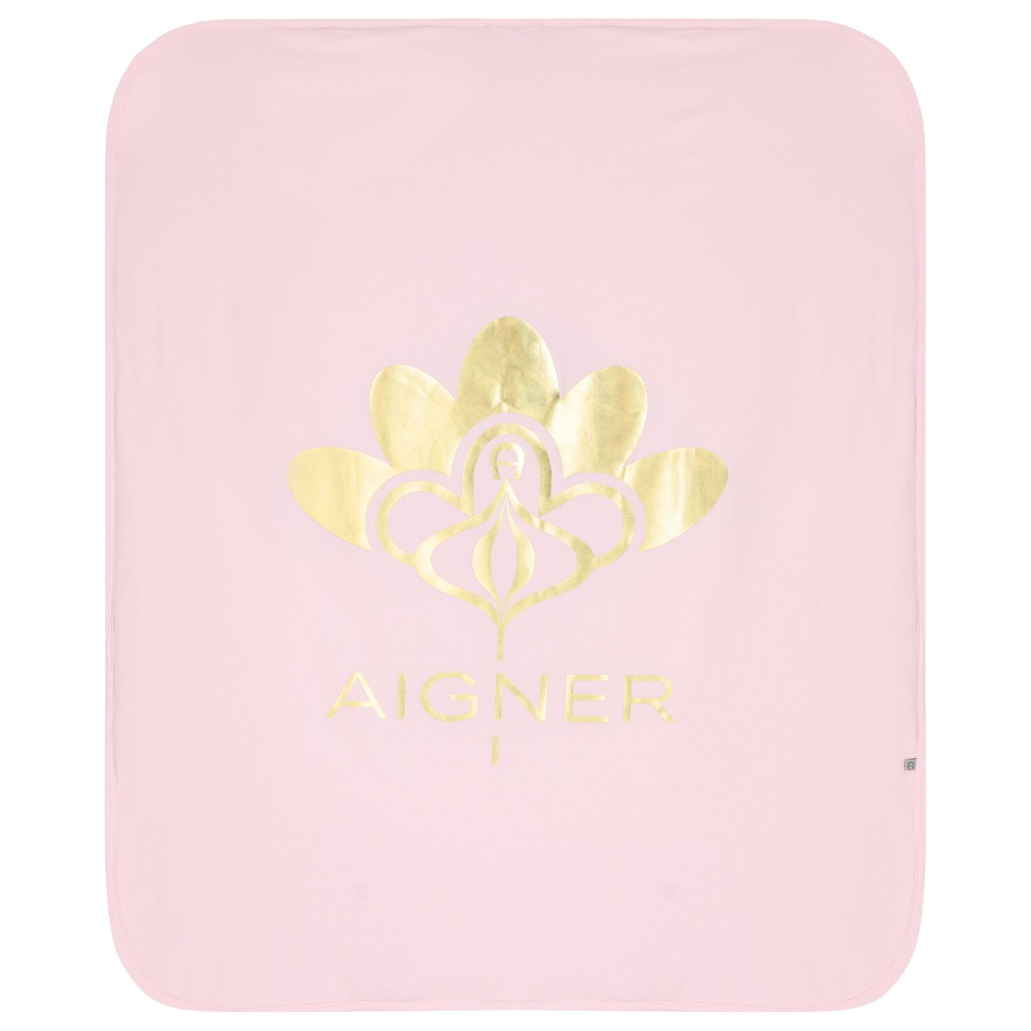 Baby Girls Pink & Gold Logo Blanket, 2, hi-res