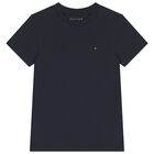 Boys Navy Blue Logo T-Shirt, 3, hi-res