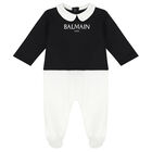 White & Black Logo Babygrow Gift Set, 3, hi-res