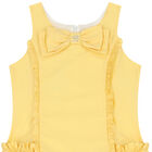 Girls Yellow Ruffled Dress, 1, hi-res