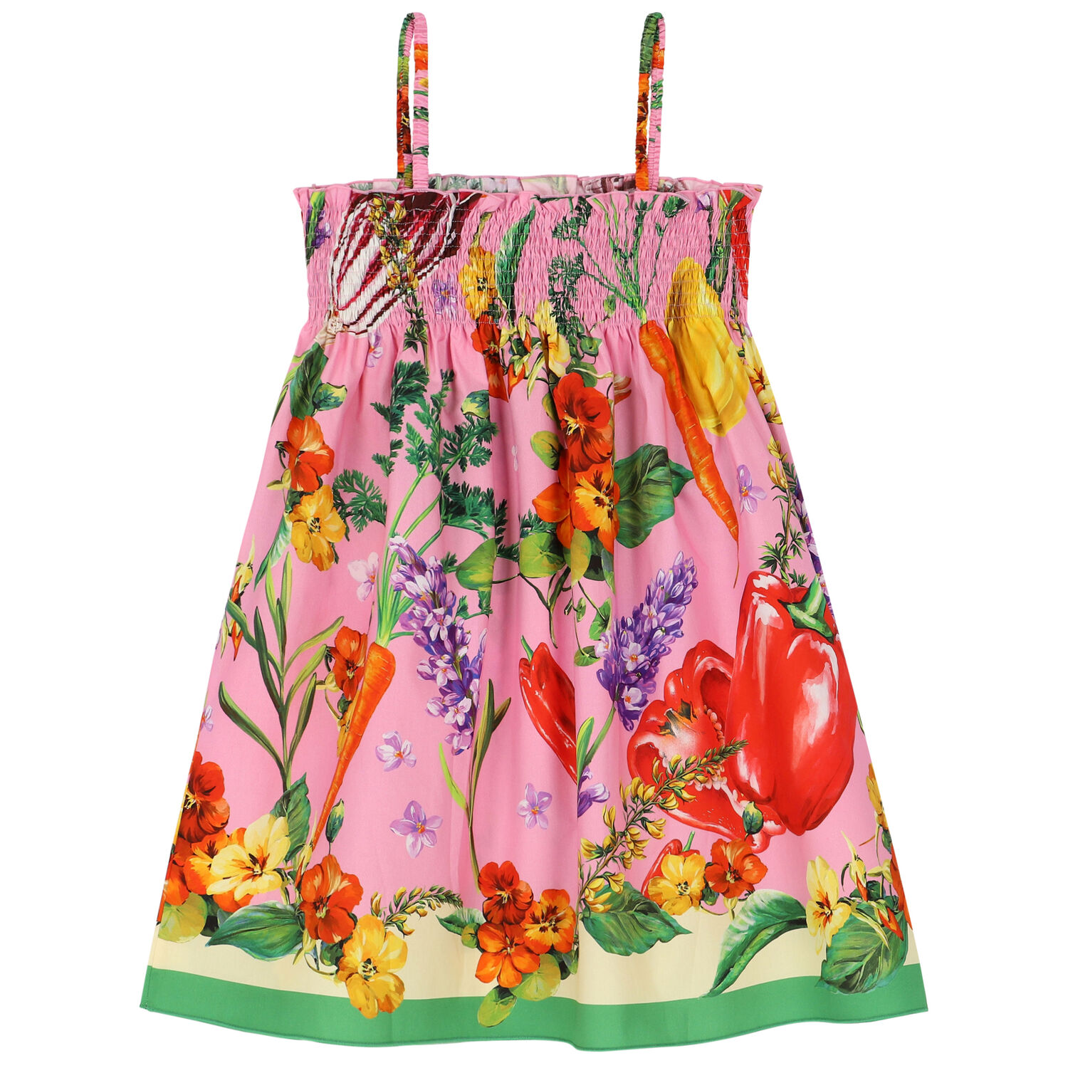 فستان قطن باللون الزهري, 1, hi-res