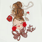 توب بنات بأكمام باللون العاجي, 3, hi-res