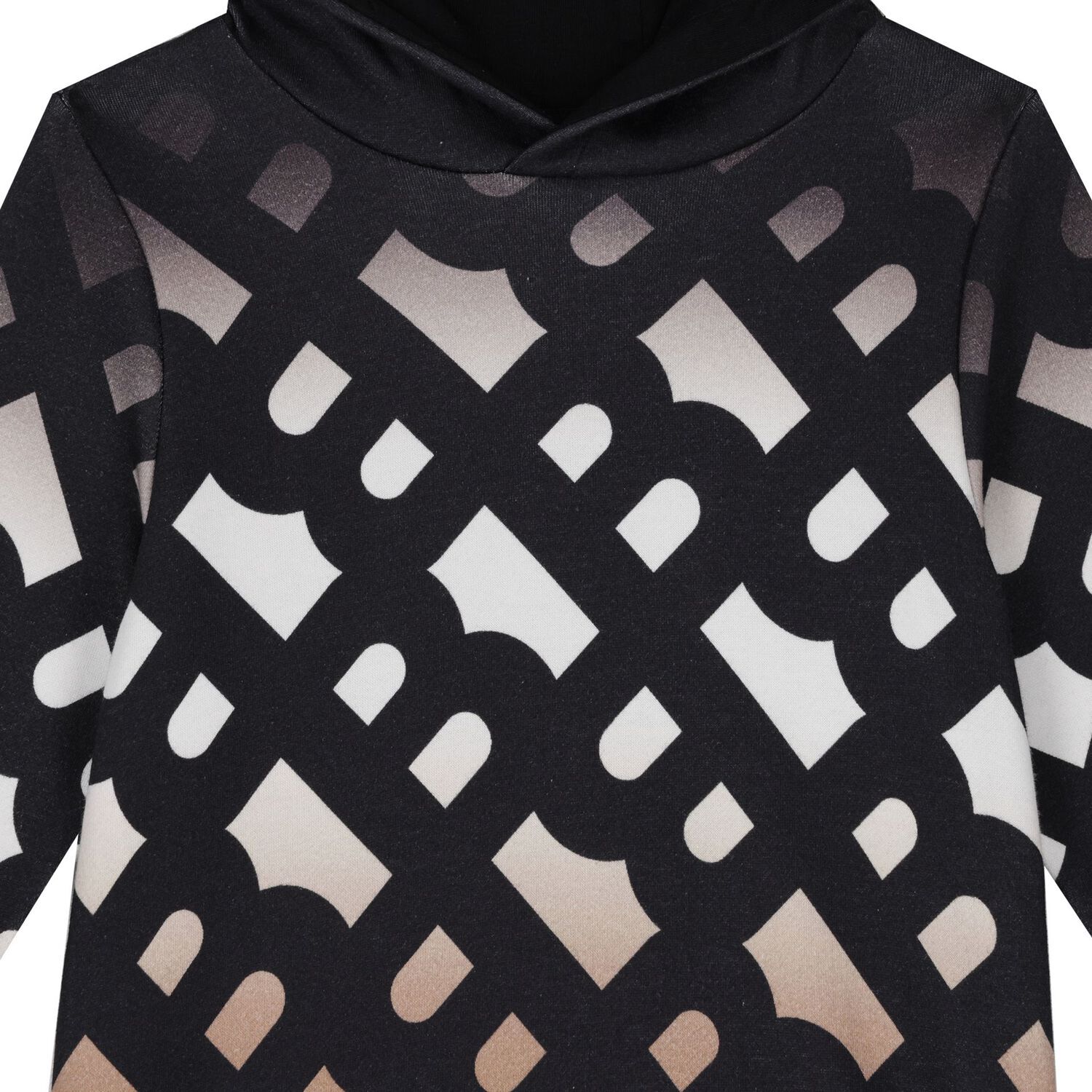 تيشيرت أولاد هودي بالشعار باللون الأسود والأبيض والبيج, 1, hi-res image number null