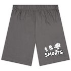 Boys Ivory & Grey Smurfs Shorts Set, 1, hi-res