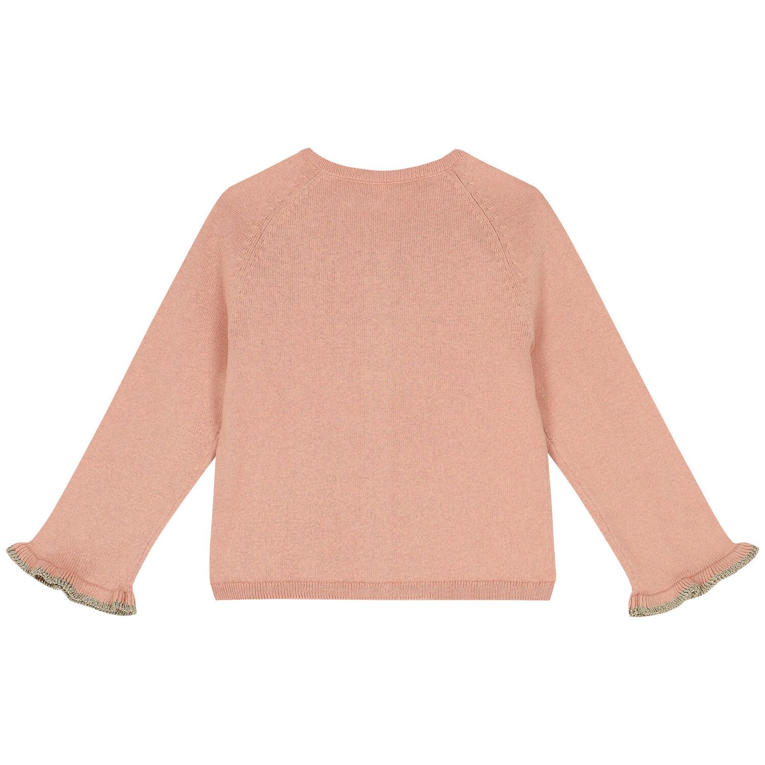 Girls Light Brown & Gold Cardigan, 1, hi-res