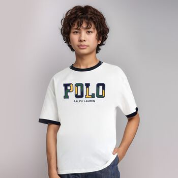 Boys White Logo T-Shirt