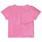 طقم تنورة بناتي باللون الوردي و الابيض  مزين بالزهور, 2, hi-res