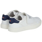 Boys White Logo Trainers, 1, hi-res