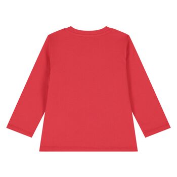 Younger Red Logo & Popcorn Long Sleeve Top