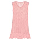 Girls Pink Knitted Dress, 1, hi-res