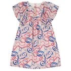 Girls Pink Logo Ribbon Dress , 1, hi-res