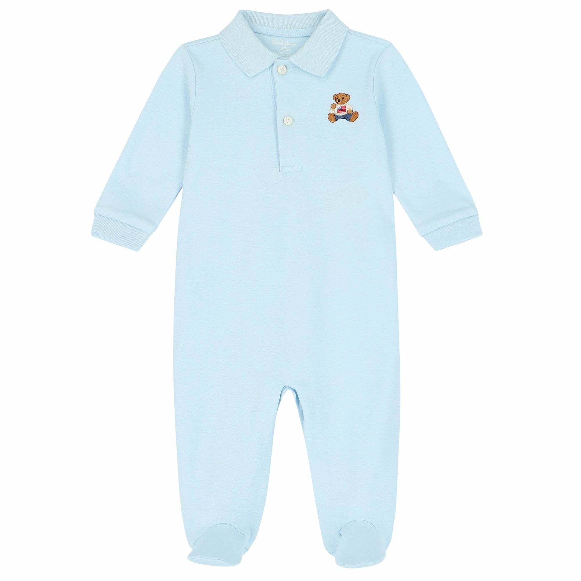 Ralph Lauren Blue Teddy Bear Babygrow Junior Couture QA