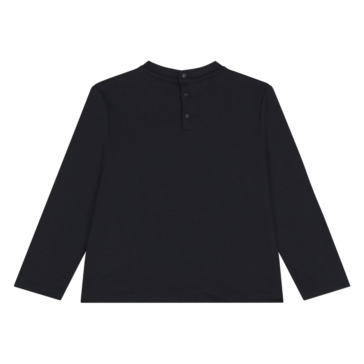 Baby Boys Black Logo Long Sleeve Top, 3, hi-res image number null