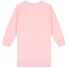 Girls Pink Teddy Logo Dress, 1, hi-res