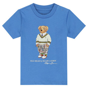 Younger Boys Blue Polo Bear T-Shirt