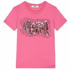Girls Pink Logo T-Shirt, 1, hi-res
