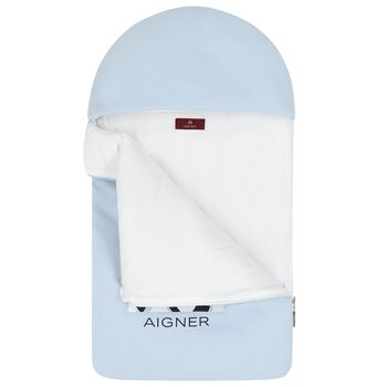 Baby Boys Navy Blue & White Logo Nest