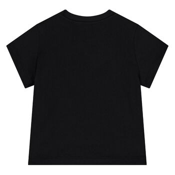 Younger Black Teddy Bear Logo T-Shirt