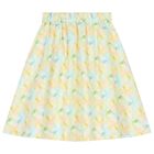 Girls Green & Blue Logo Skirt, 1, hi-res