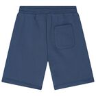 Boys Blue Logo Shorts, 1, hi-res