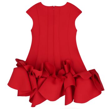 Girl Red Petal Dress