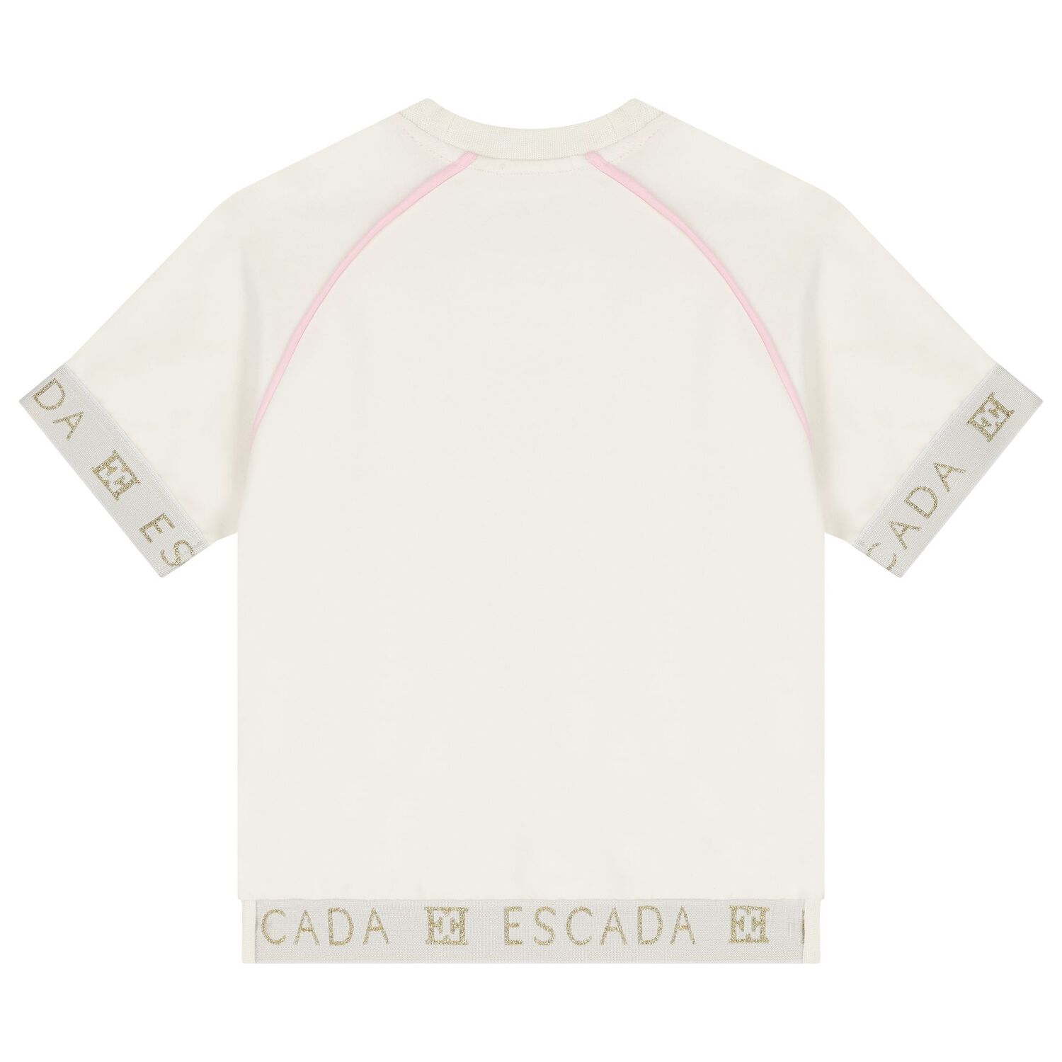 تي شيرت بنات بالشعار باللون العاجي, 1, hi-res image number null