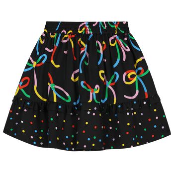 Girls Black Bow Skirt