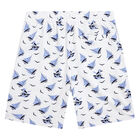 Boys White Logo Shorts, 1, hi-res