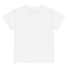 طقم شورت بشعار دب تيدي باللونين الأبيض والبيج للأولاد الصغار, 1, hi-res