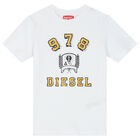 Boys White Logo T-Shirt, 1, hi-res