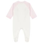 Baby Girls White & Pink Barocco Babygrow, 2, hi-res
