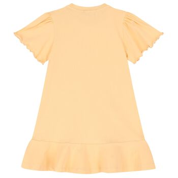 Girls Orange Logo Bag Dress