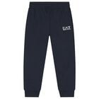 Boys Navy Blue Logo Joggers, 4, hi-res