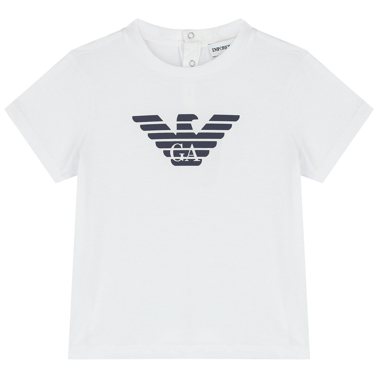 Younger Boys White Logo T-Shirt, 2, hi-res