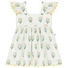 Younger Girls Ivory Daisy Dress Set, 1, hi-res