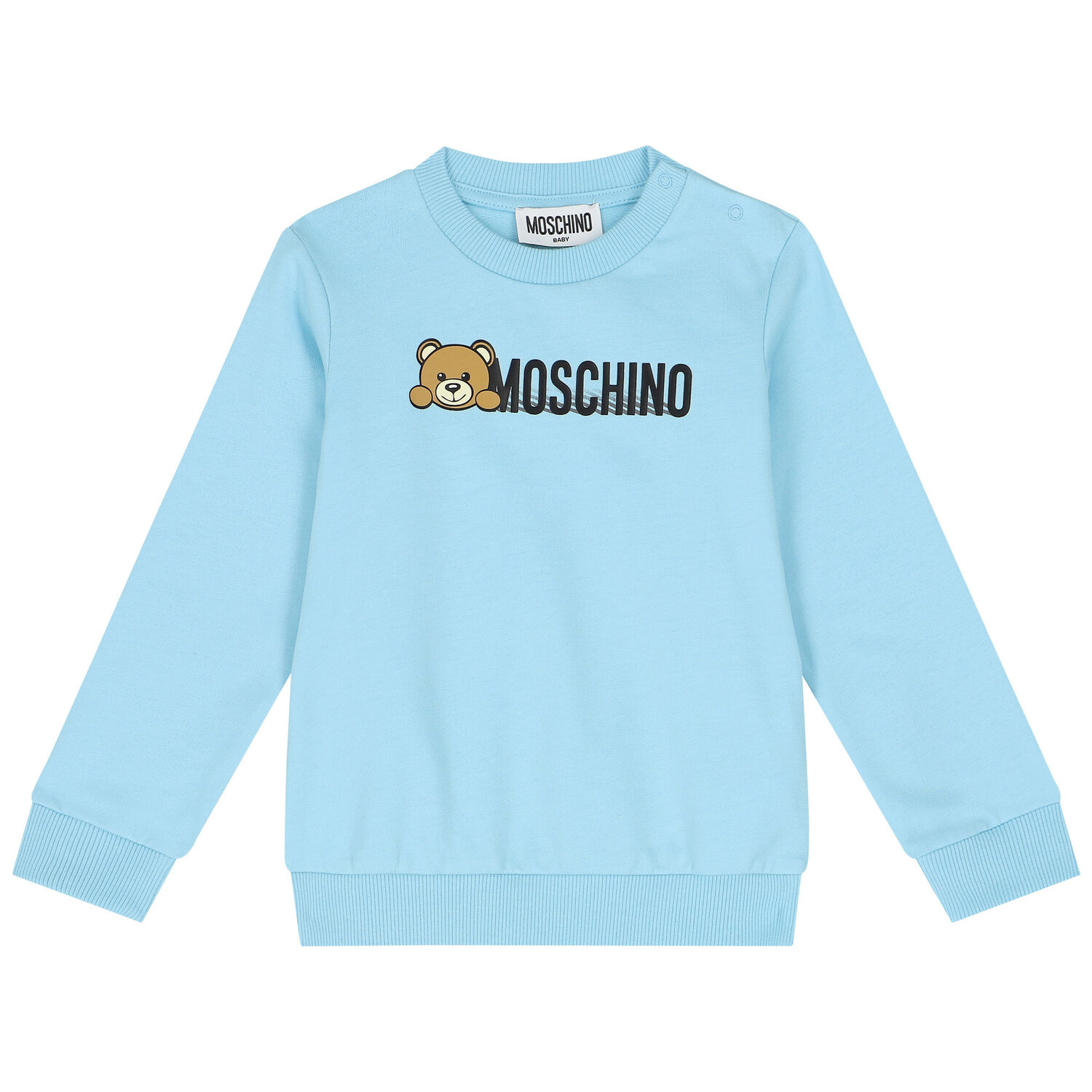 سويت شيرت بشعار تيدي باللون الأزرق, 1, hi-res