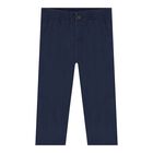 Baby Boys Navy Logo Trousers, 1, hi-res