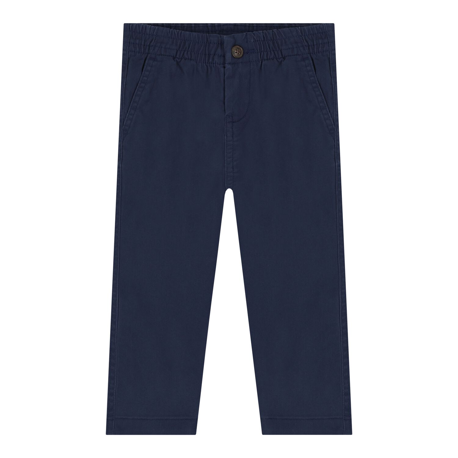 Baby Boys Navy Logo Trousers, 1, hi-res
