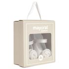 Baby Girls Silver Flower Pre Walker Shoes, 2, hi-res