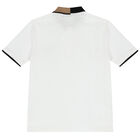 Boys White Logo Polo Shirt, 2, hi-res