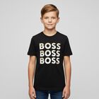 Boys Black Logo T-Shirt, 1, hi-res